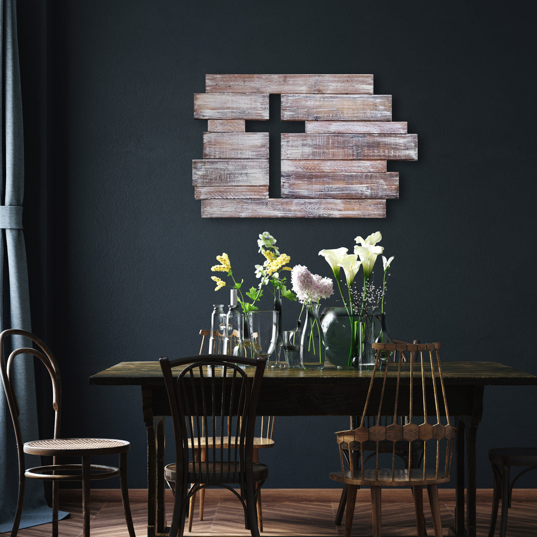 Rustic Faded Wooden Cross - Covered Bridges Woodworking, LLC