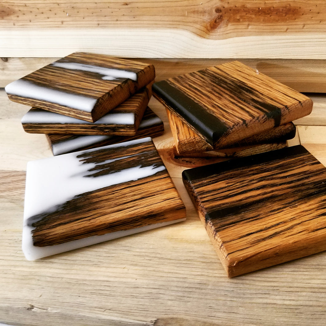 Barnwood and Epoxy Coasters - Covered Bridges Woodworking, LLC