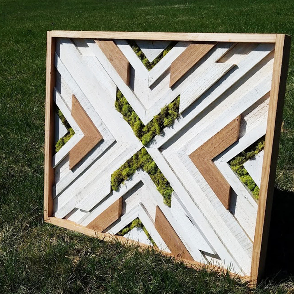 Mosaic Wood Art- Touch of Moss Square – Covered Bridges