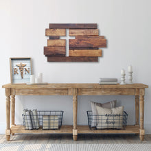 Rustic Wooden Cross  30"x18" - Covered Bridges Woodworking, LLC