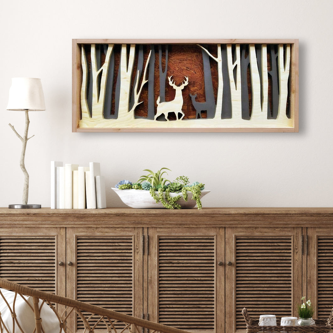 3D Deer Scene - Covered Bridges Woodworking, LLC