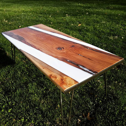 Barnwood and Ecopoxy Coffee Table - Covered Bridges Woodworking, LLC