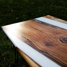 Barnwood and Ecopoxy Coffee Table - Covered Bridges Woodworking, LLC