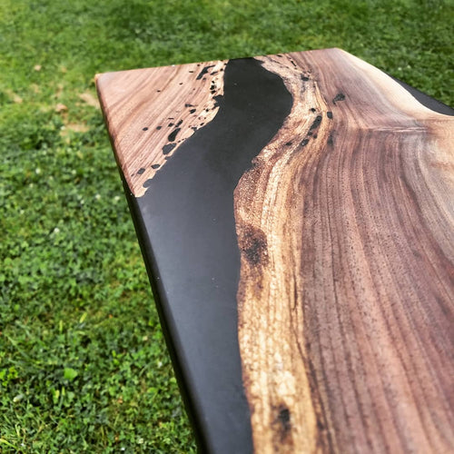 Epoxy and Hardwood Charcuterie board - Covered Bridges Woodworking, LLC