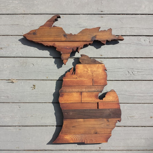 Rustic Michigan Wood Sign - Covered Bridges Woodworking, LLC